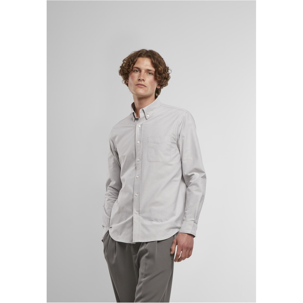 Urban Classics - Button Up Oxford Shirt - Grey